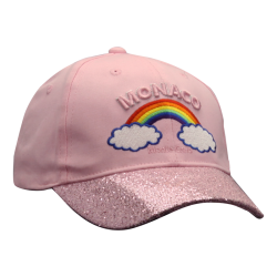 Casquette RAINBOW rose taille enfant vue Droite