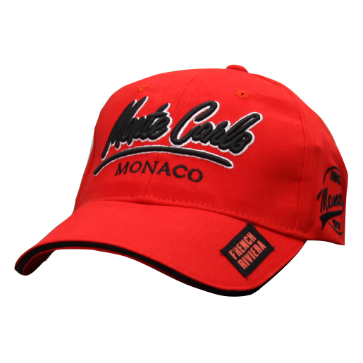 casquette homme rouge sport Monaco Monte-Carlo