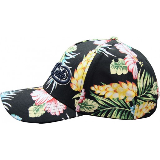 Casquette Outline Monaco Fleurs Noire