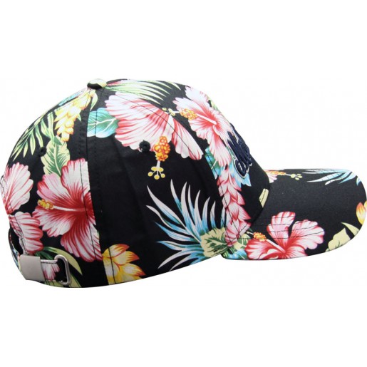 Casquette Outline Monaco Fleurs Noire