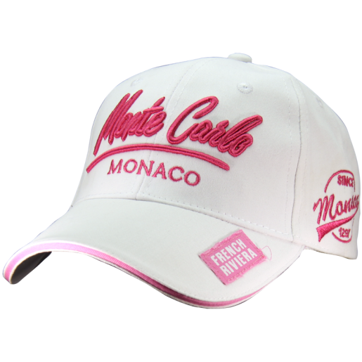 Monaco Monte-Carlo White Fuchsia Child Cap