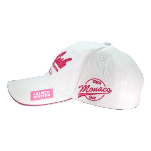 Casquette Monaco Monte-Carlo Blanc Fuchsia Enfant